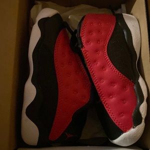 Toddler girl Jordan 13 retro Low black and red